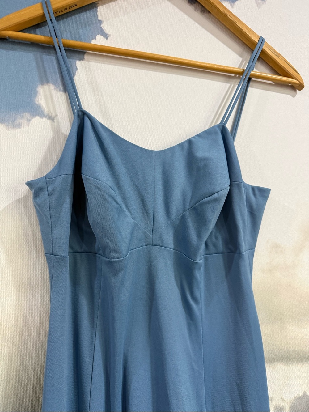 Vintage Blue Maxi Slip Dress |Prairie Romance | Coastal | Fit Modern Small - Picture 3 of 15